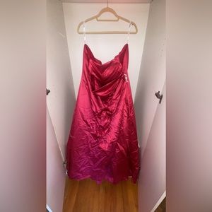 Hot pink bridesmaid dress